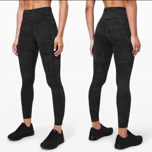 Lululemon Fast and Free Tight 25” Camo Size 8